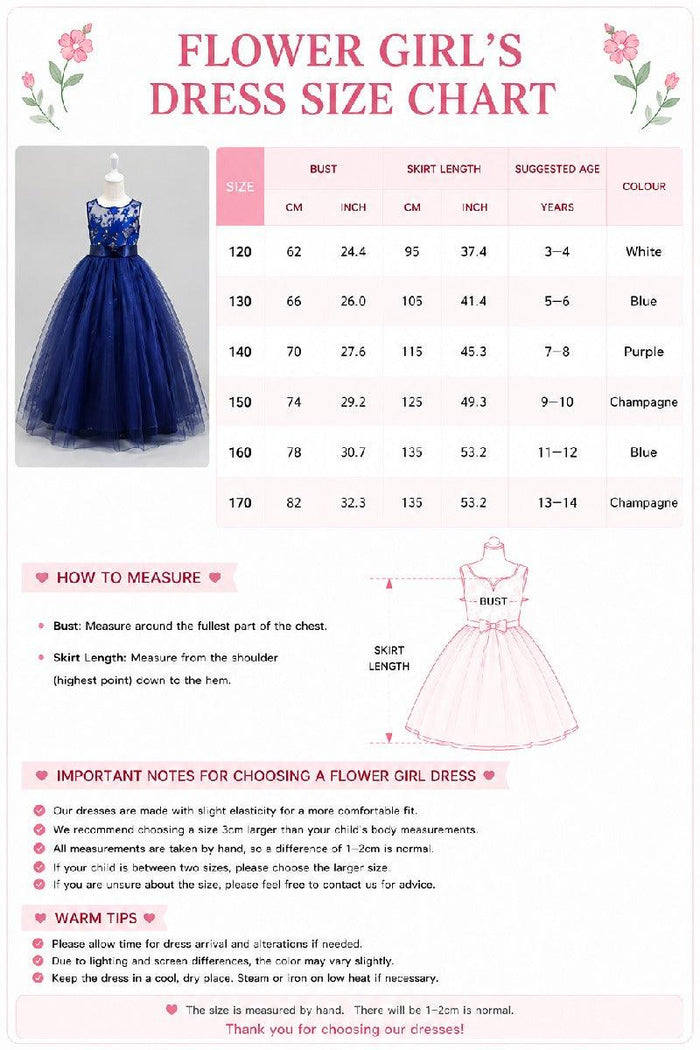 A-Line Round Neck Sleeveless Floral Lace Floor Length Tulle Flower Girl Dresses 1030687853202