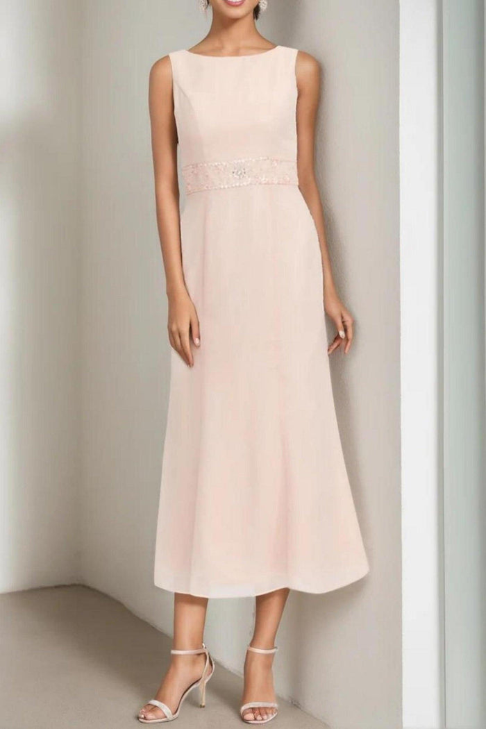 A-Line Tea Length Chiffon Mother of the Bride Dress CM0433