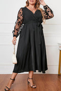 A-Line Tea Length Polyester Dress 679277571939 - COCOMELODY
