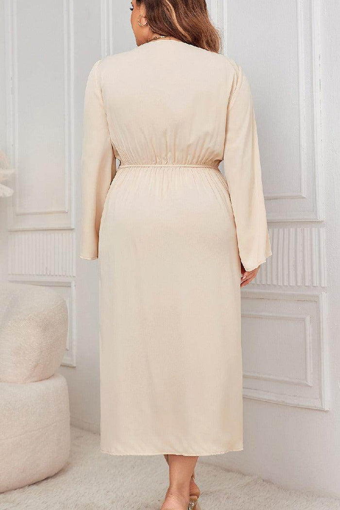 A-Line Tea Length Polyester Dress 824131871473 - COCOMELODY
