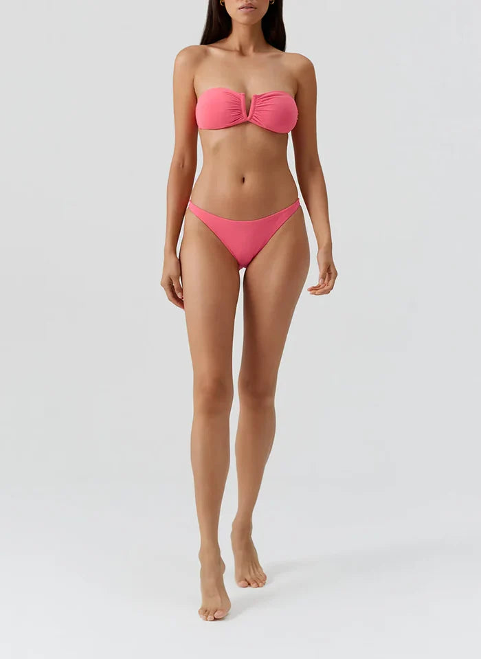 Swimwear Melissa Odabash Alba V Bandeau Bikini Top Coral Apoella