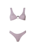 Bikini Stefania Frangista Ali Hoop Over The Shoulder Bikini Seersucker Metallic Lilac Apoella