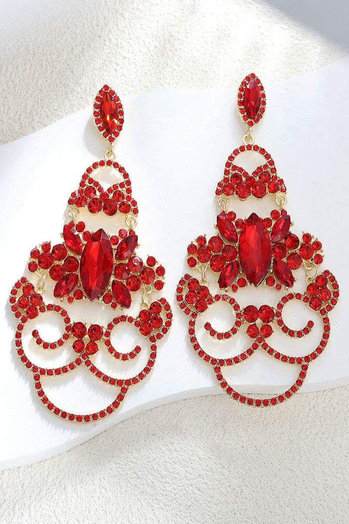 Alloy Earrings with Crystals Rhinestone 856121278887 - COCOMELODY