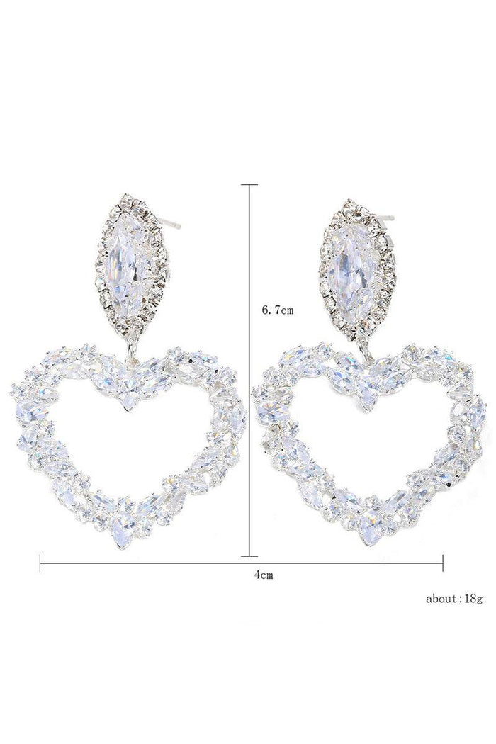 Alloy Earrings with Rhinestone 668172688839 - COCOMELODY