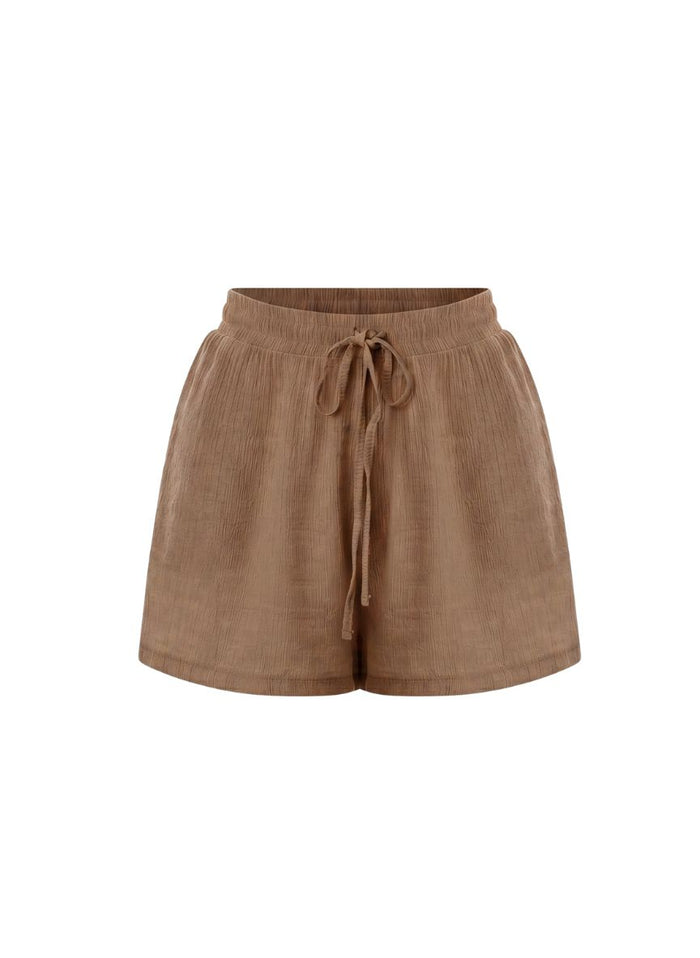 Shorts APLA Alpha Crinkled Shorts Taupe Apoella