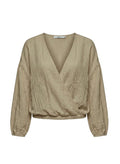 Blouses APLA Alpha VI Shiny Croise Top Beige Apoella