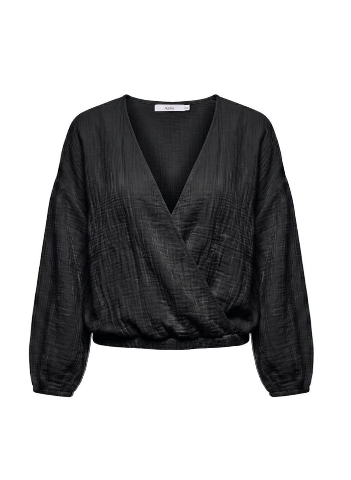 Tops APLA Alpha VI Shiny Croise Top Black Apoella