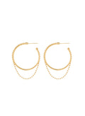 Earrings Maggoosh Altar Chain Hoops Silver Gold Plated O/S Apoella