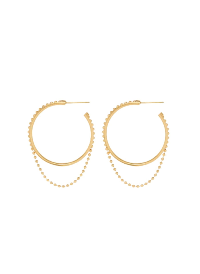 Earrings Maggoosh Altar Chain Hoops Silver Gold Plated O/S Apoella
