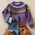Annika - Nordic Pattern Knit Sweater