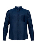 Shirts APOELLA Apollo Linen Mao Shirt Denim Apoella