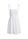 Dresses APOELLA Areti Smocked Strap Mini Dress Striped White Apoella