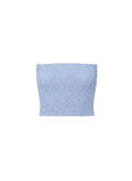 Tops APOELLA Aria Strapless Smocked Top Striped Blue Apoella