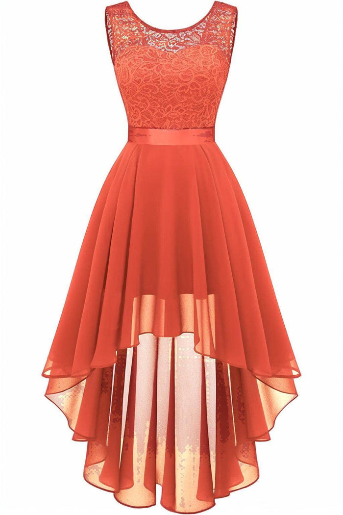 Asymmetrical High-Low Chiffon Graduation Dresses CS0543 - COCOMELODY