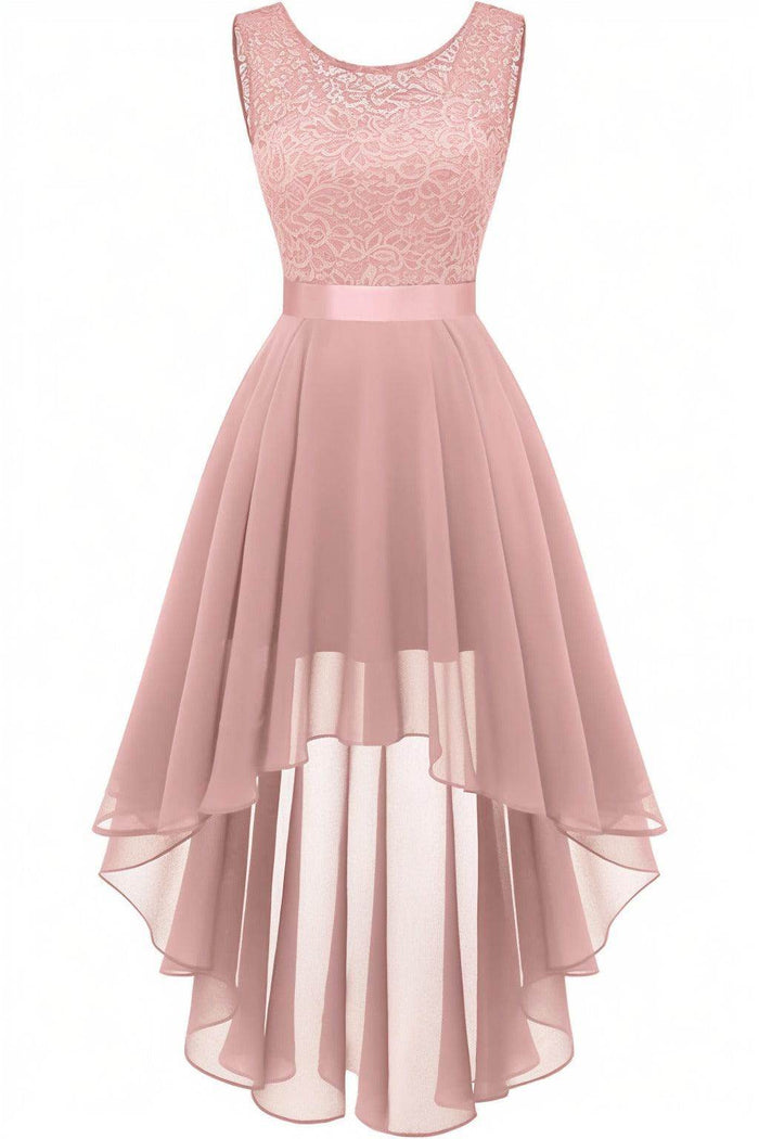 Asymmetrical High-Low Chiffon Graduation Dresses CS0543 - COCOMELODY