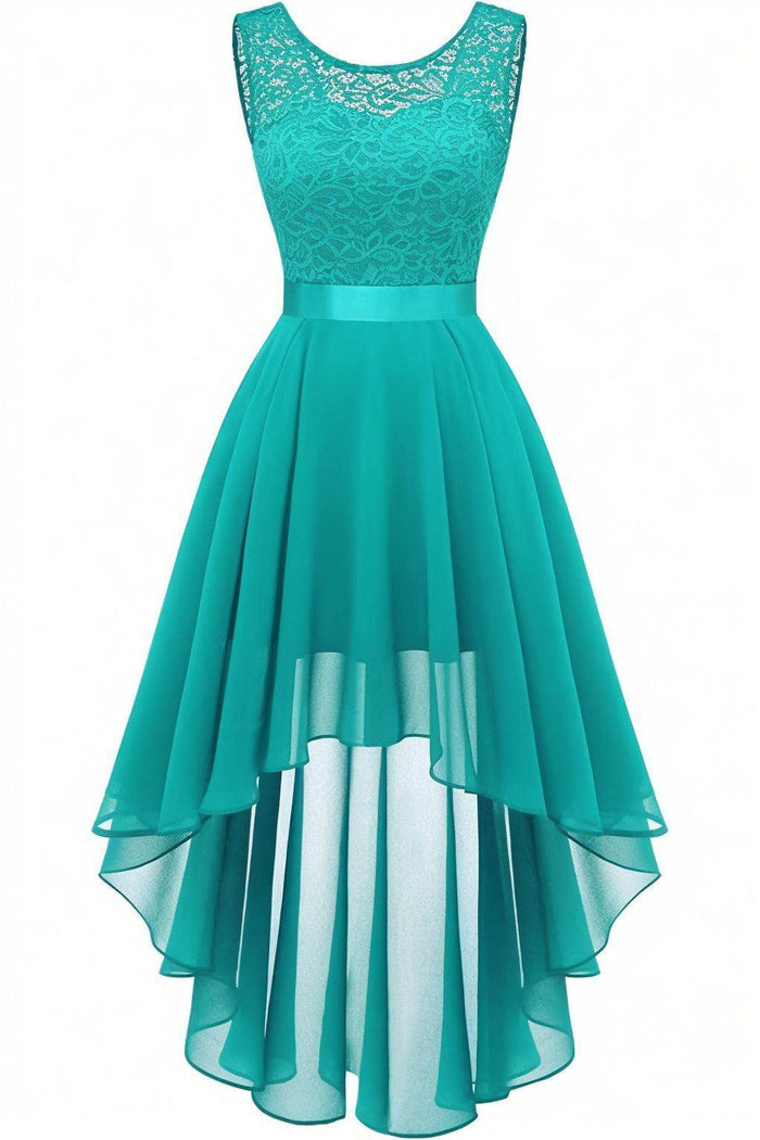 Asymmetrical High-Low Chiffon Graduation Dresses CS0543 - COCOMELODY