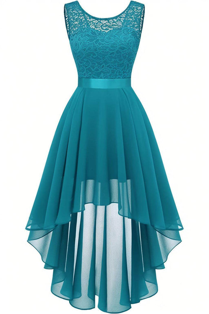 Asymmetrical High-Low Chiffon Graduation Dresses CS0543 - COCOMELODY