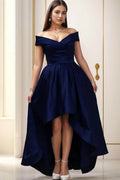 Asymmetrical High-Low Satin Homecoming Dresses CS0529 - COCOMELODY