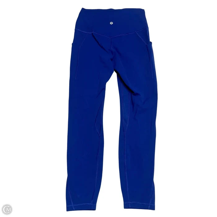 Athletic Leggings By Lululemon In Blue, Size: 6
