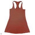 Athletic Tank Top By Lululemon In Black & Orange, Size: 6