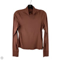 Athletic Top Long Sleeve Collar By Offline In Brown, Size: M
