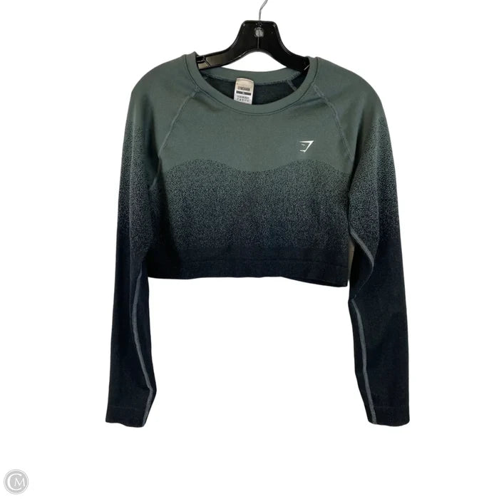 Athletic Top Long Sleeve Crewneck By Gym Shark In Grey, Size: Xl