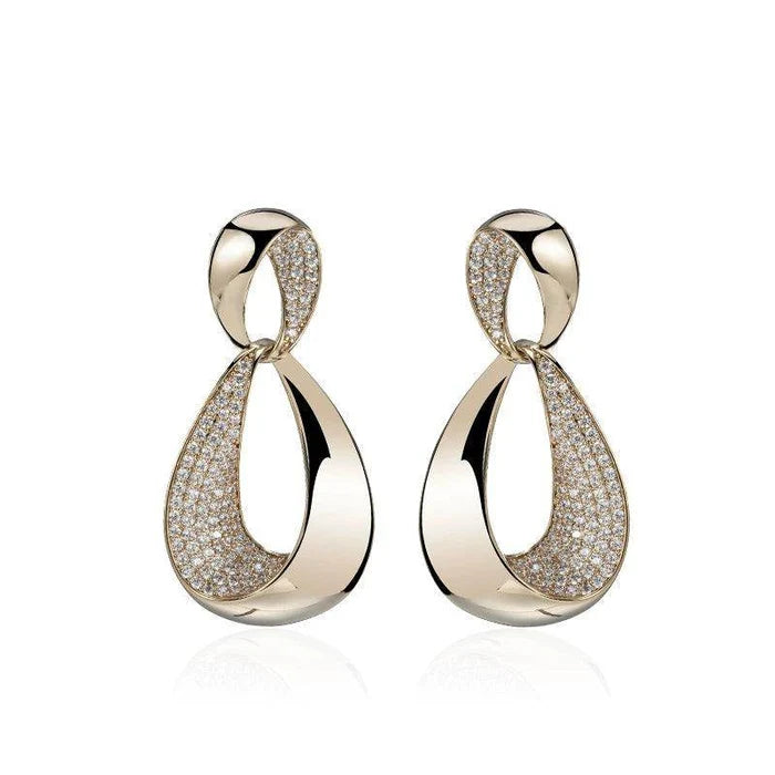 Atmospheric gold unique earring girl 636352115977 - COCOMELODY