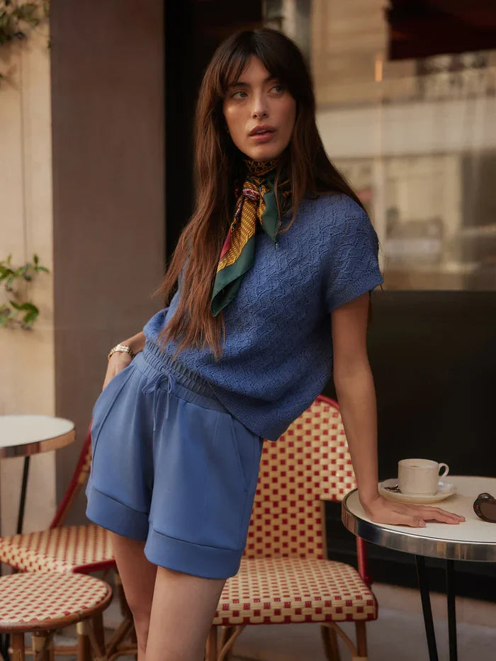 Shorts Varley Atrium High Rise Shorts 4.5 Bijou Blue Apoella