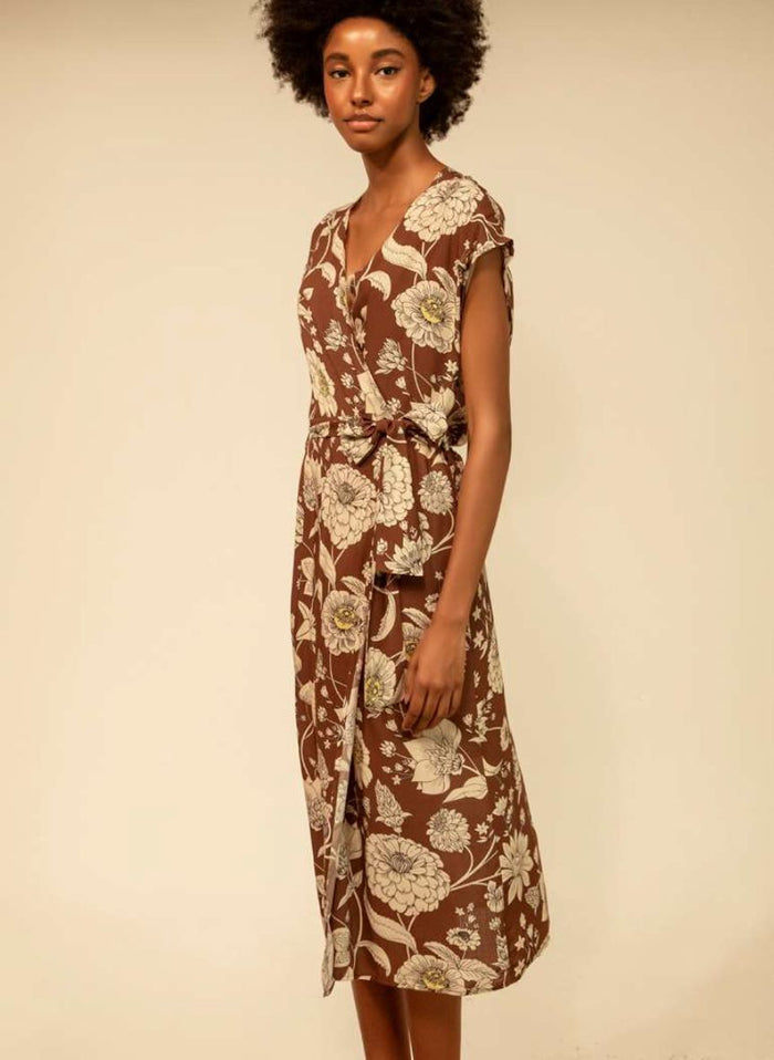 Dresses Blue Cicada Ava Dress Flowers O/S / Flowers Apoella