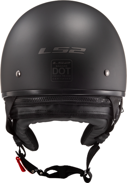 Bagger Half Helmet Solid: Description
The LS2 Bagger Helmet starts with an ultra-lightweight fiberglass shell