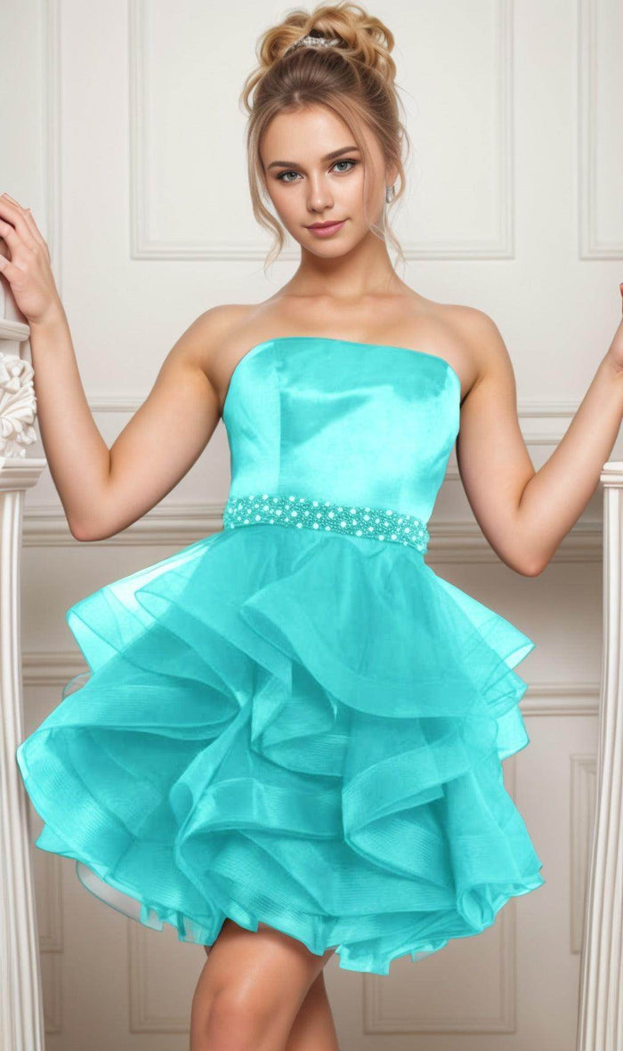 Ball Gown Short-Mini Organza Graduation Dresses CS0550 - COCOMELODY