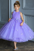 Ball Gown Sleeveless Knee Length Tulle Flower Girl Dresses 672958649240