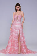 Ball Gown Sweep-Brush Train Tulle Prom Dress CS1048 - COCOMELODY