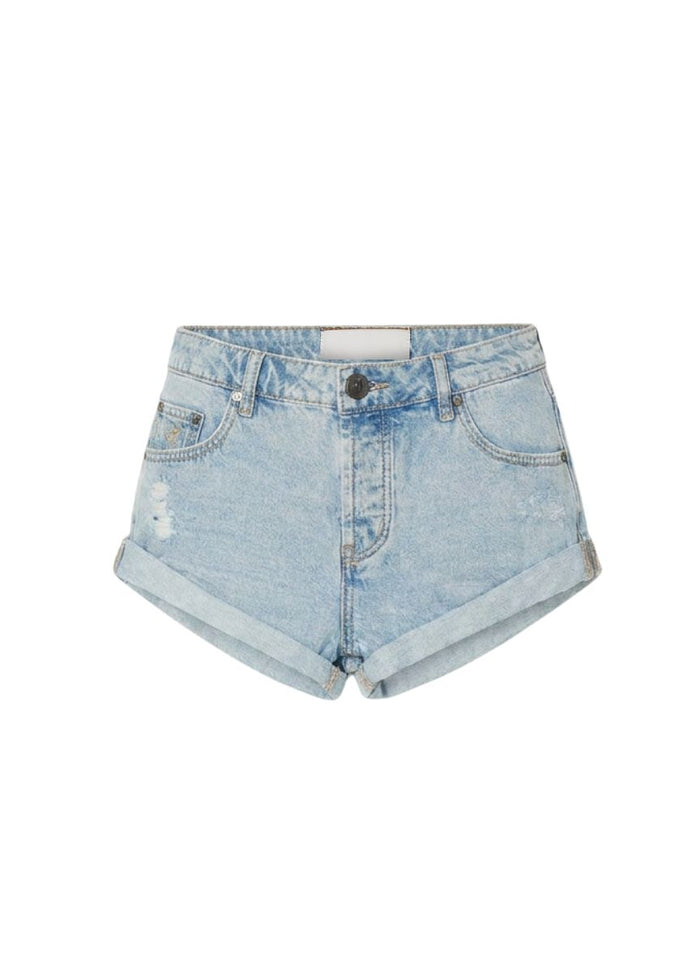 Shorts One Teaspoon Bandits Low Waist Mid Length Denim Shorts Riviera Blue Apoella