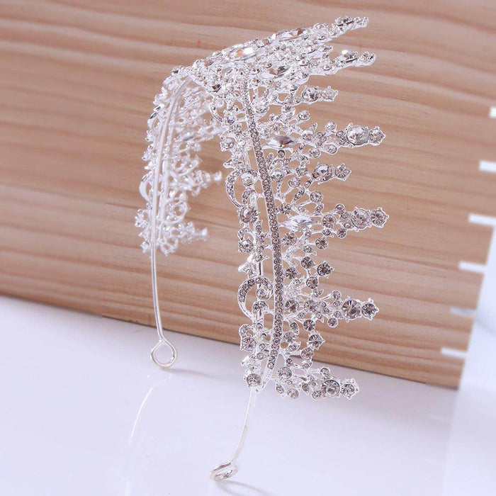 Baroque rhinestone alloy festival headband Crown Luxury tiara crown 651827787417 - COCOMELODY