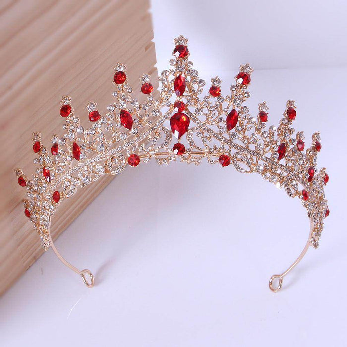 Baroque rhinestone alloy festival headband Crown Luxury tiara crown 651827787417 - COCOMELODY