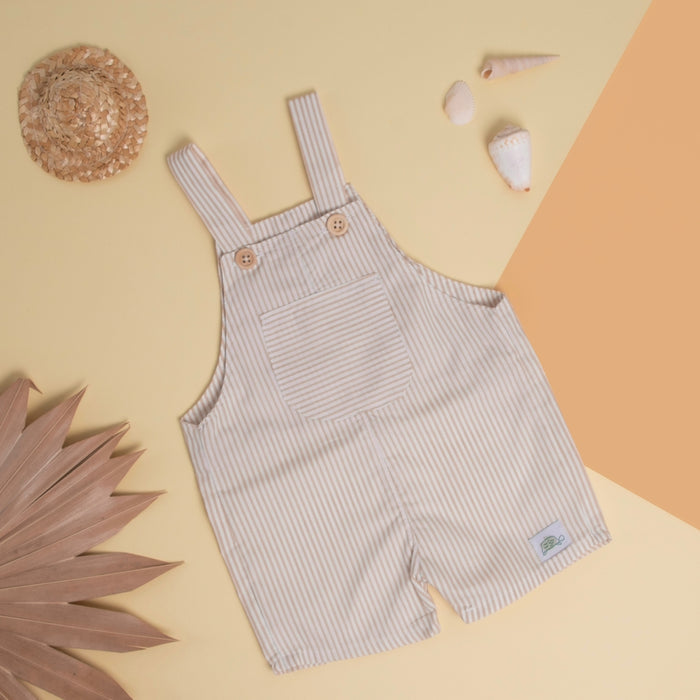 Beige Stripes Romper