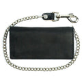Bi-Fold Chain Wallet Black Black: Features:

12" Chain with Trigger Hook
Snap Closure
6 Credit Card Slots
Zippered Pocket