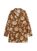 Shirts Blue Cicada Bianca Shirt Flowers O/S / Flowers Apoella