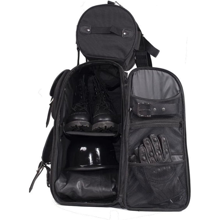 Big PVC MC Sissybar Bag Black: Features:

Dimensions: 15