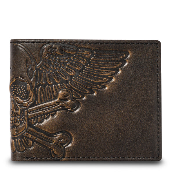 Billfold Skull W/ Wings: Billfold Skull W/ Wings