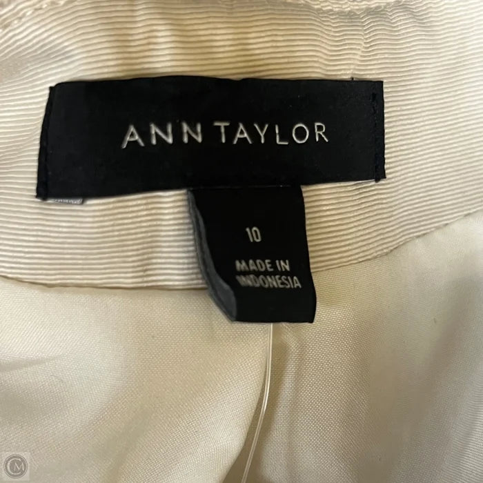 Blazer By Ann Taylor In Blue & Cream, Size: M