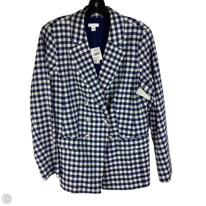 Blazer By J. Jill In Checkered Pattern, Size: M