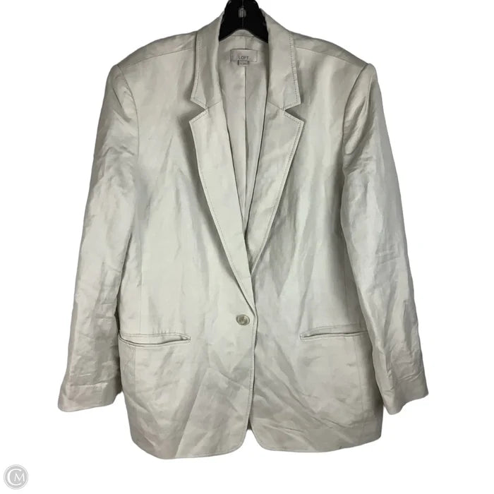 Blazer By Loft In Cream, Size: 16