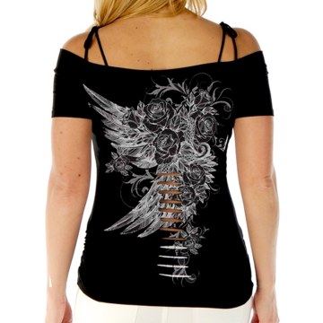 Blossomed Elegance: Features:

Women's Blossomed Elegance - Off Shoulder Spaghetti Strap Top
MATERIAL- 95% Polyester, 5% Span