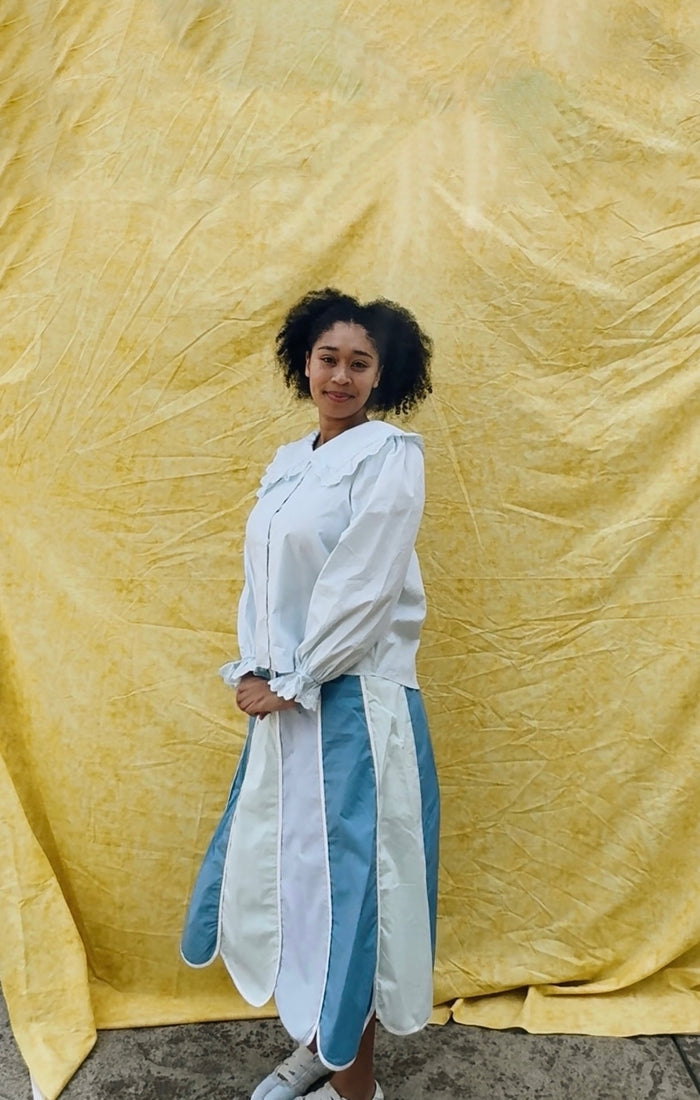 Blue Harmony Midi Skirt