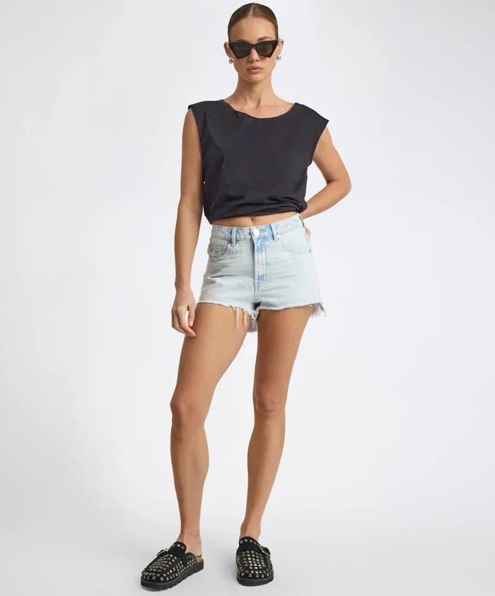Shorts One Teaspoon Bonitas High Waist Denim Shorts Beach Blue Apoella