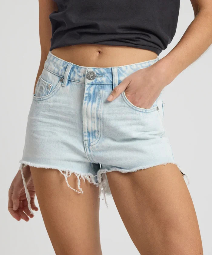 Shorts One Teaspoon Bonitas High Waist Denim Shorts Beach Blue Apoella