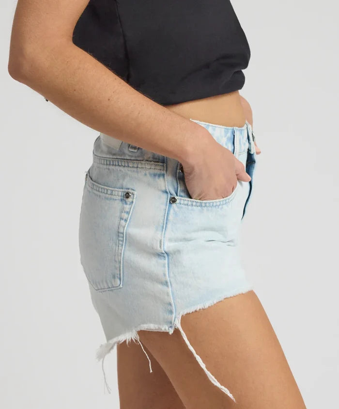 Shorts One Teaspoon Bonitas High Waist Denim Shorts Beach Blue Apoella