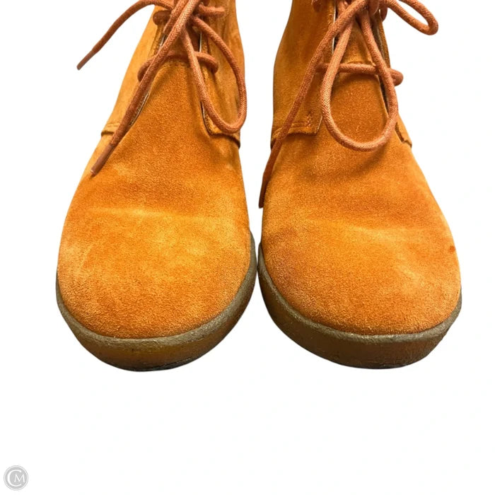 Boots Ankle Heels By Clarks In Orange, Size: 8.5